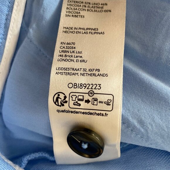 NEW Anthropologie The Avery Pleated Shorts by Maeve size 14 BLUE color - Picture 8 of 9